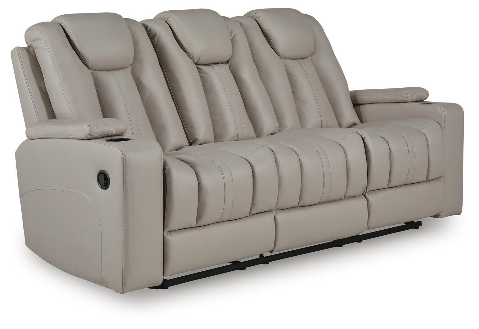 Elevate Edges - Reclining Sofa With Drop Down Table - Coin