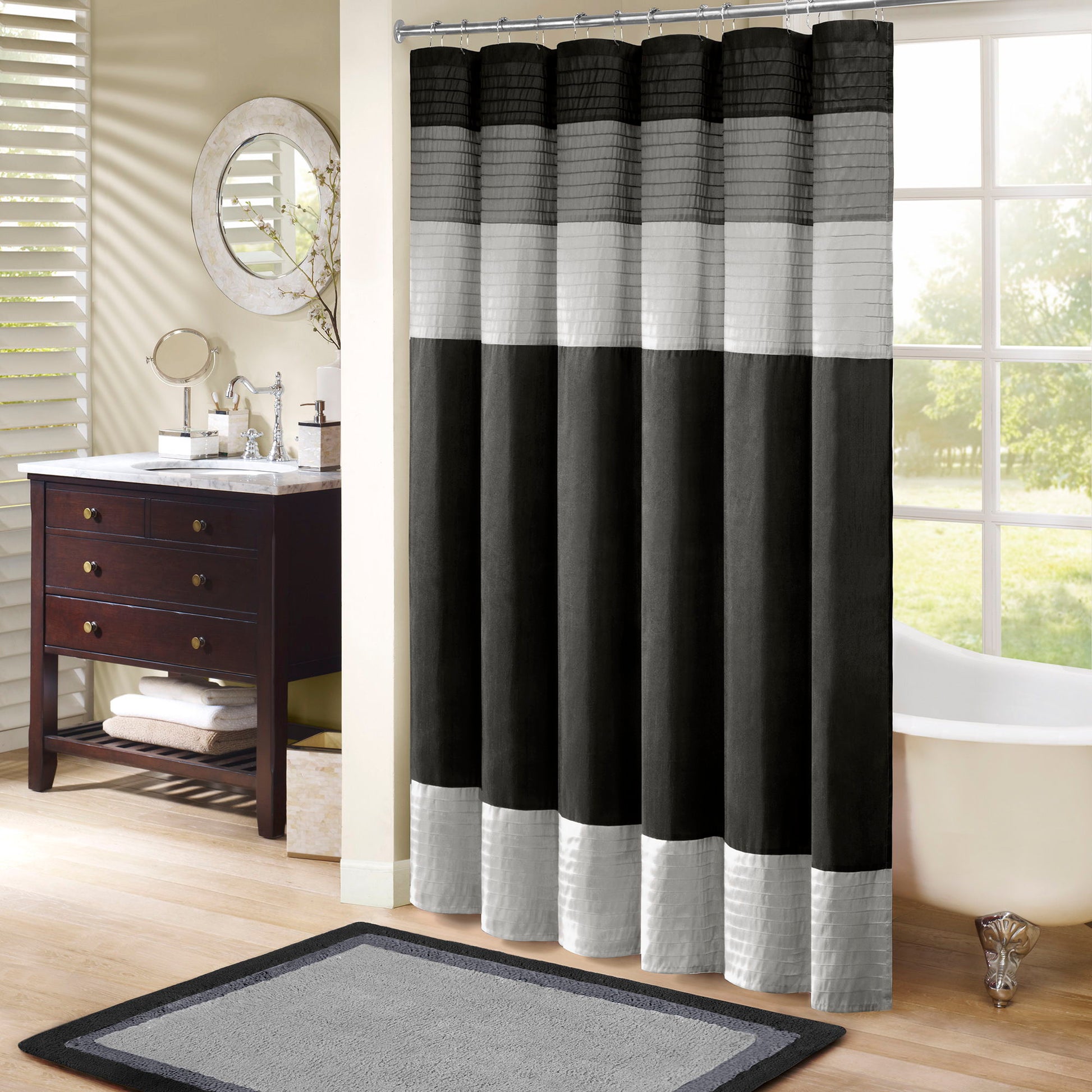 Amherst - 72x84" Shower Curtain - Black