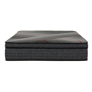 15" Euro Top Gel Memory Foam Hybrid Mattress With Pocket Coils, Cooling & Edge Support - Black - Queen