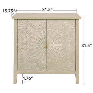 2 Door Cabinet, American Furniture, Suitable For Bedroom, Living Room, Study - Natural