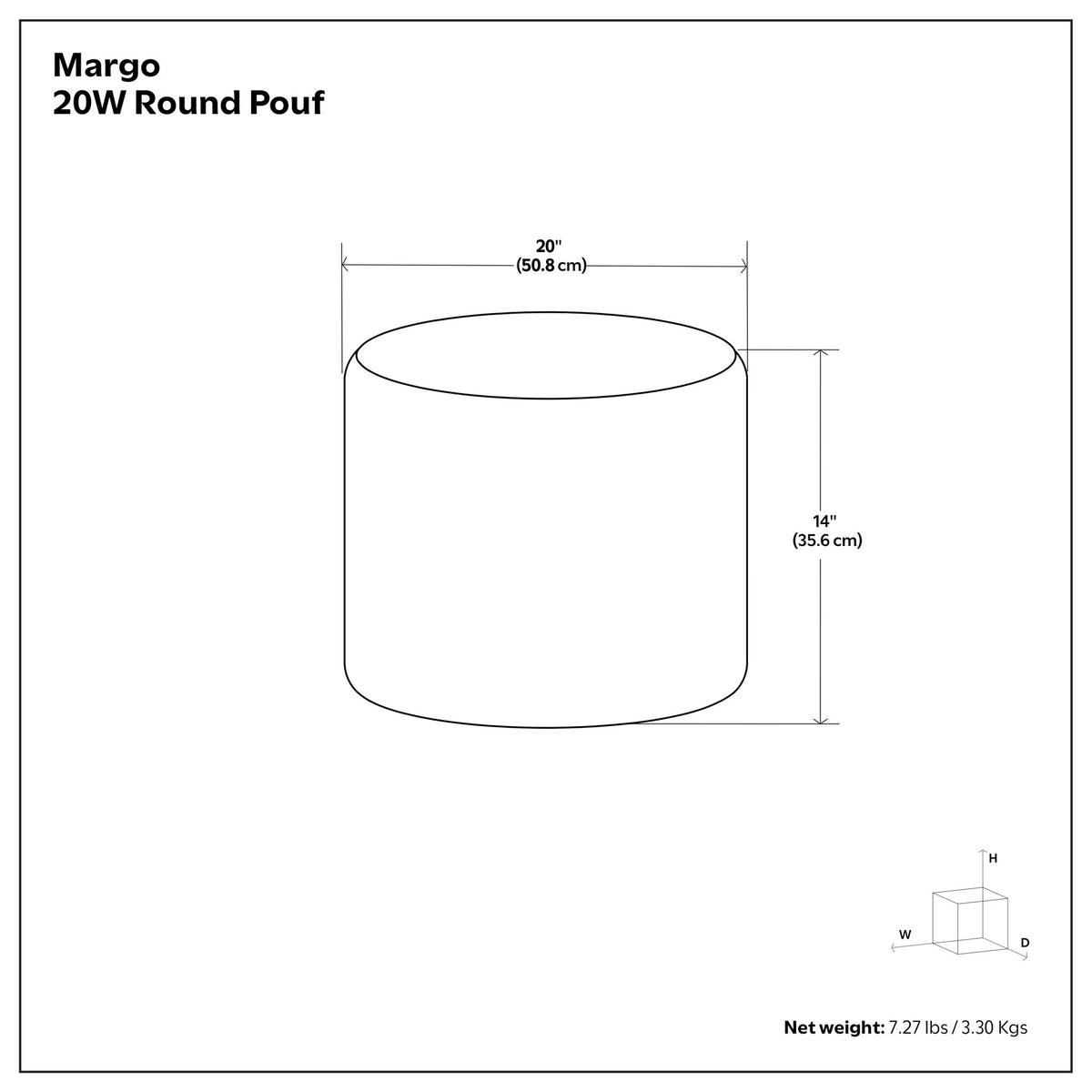Margo - Handcrafted Round Pouf