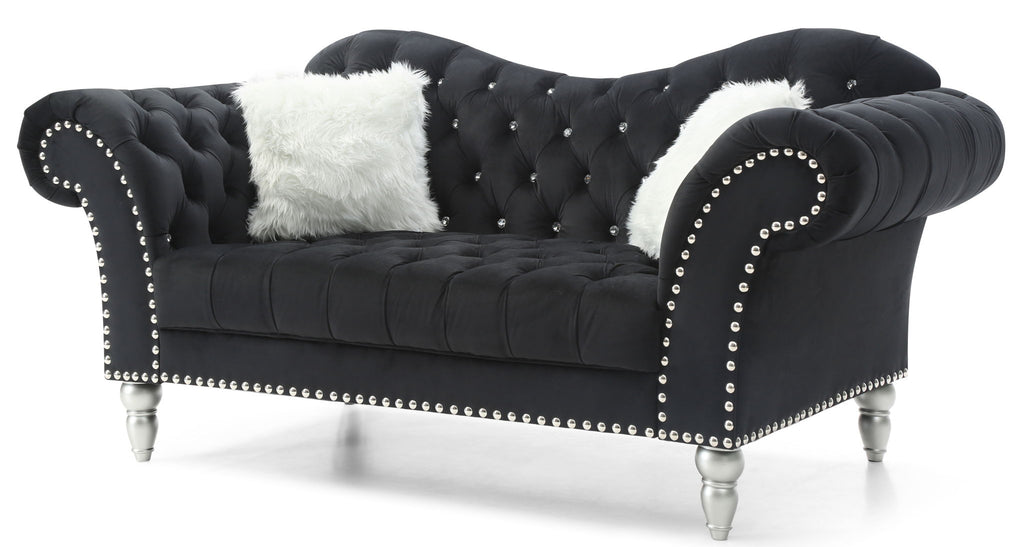 Elegant Round Arm Loveseat