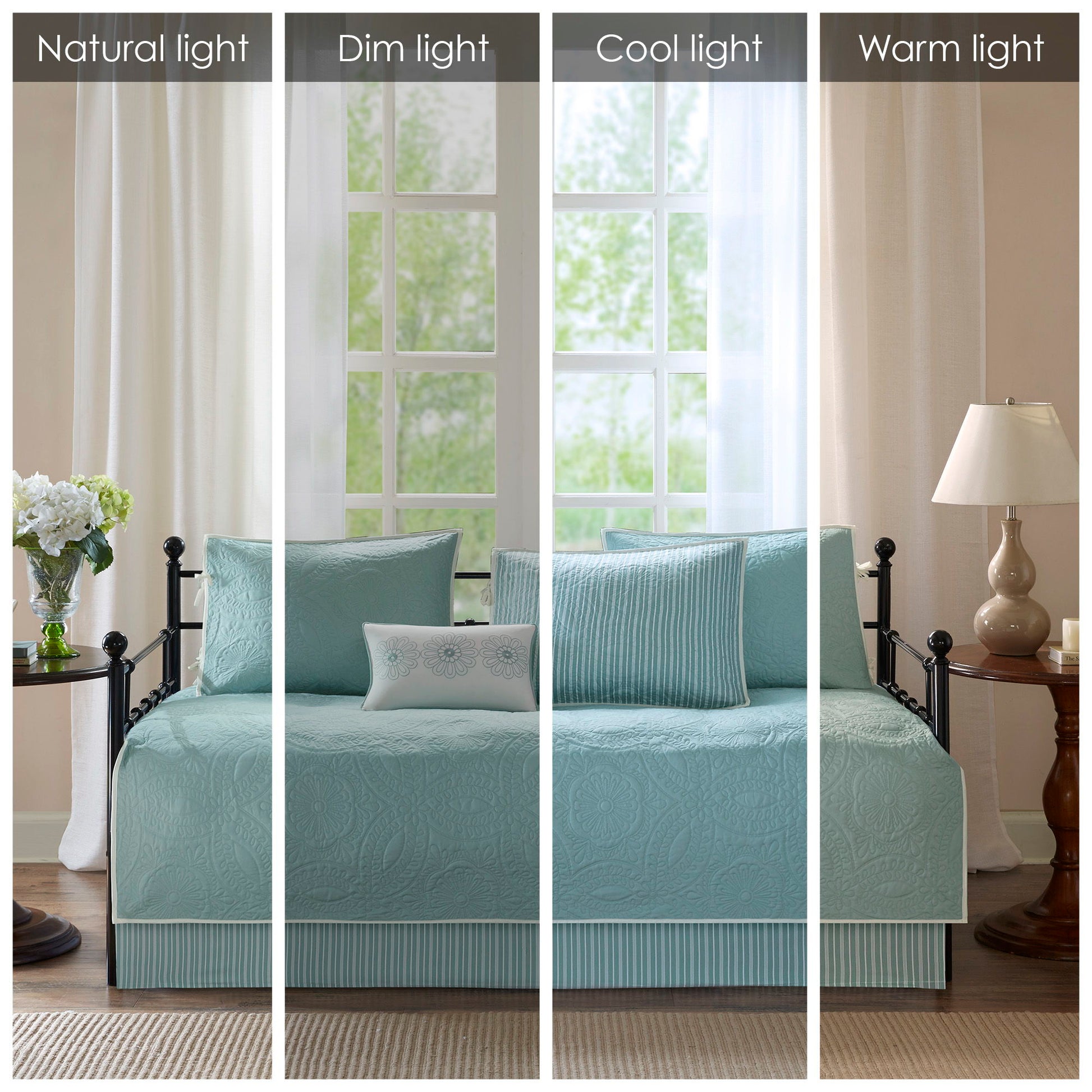 Peyton - Reversible Daybed Cover (Set of 6) - Blue