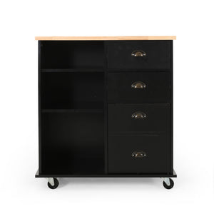 Yohaan - Contemporary Kitchen Cart With Wheels