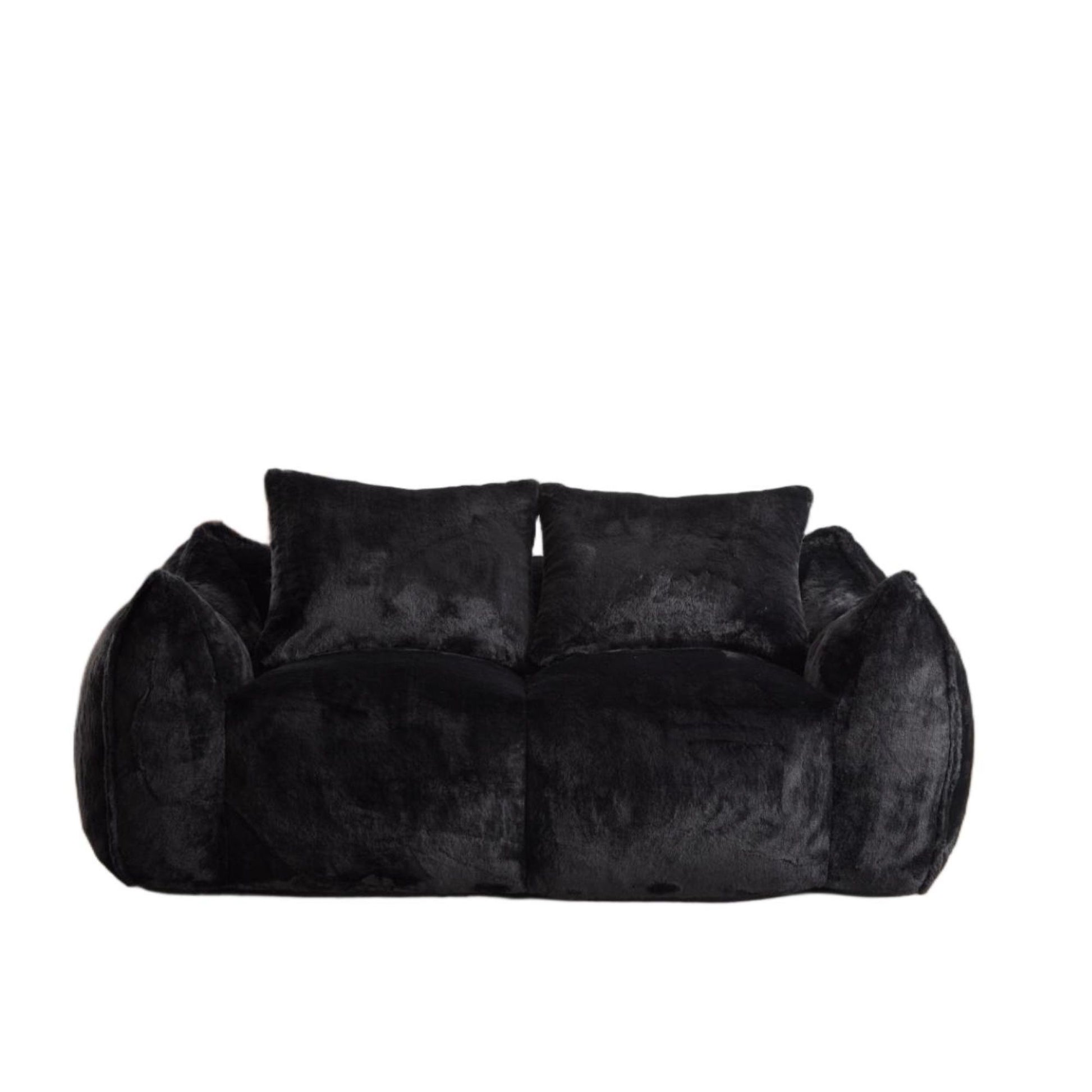 Giant Bean Bag Couch, Ultra Soft Fluffy Loveseat For Living Room