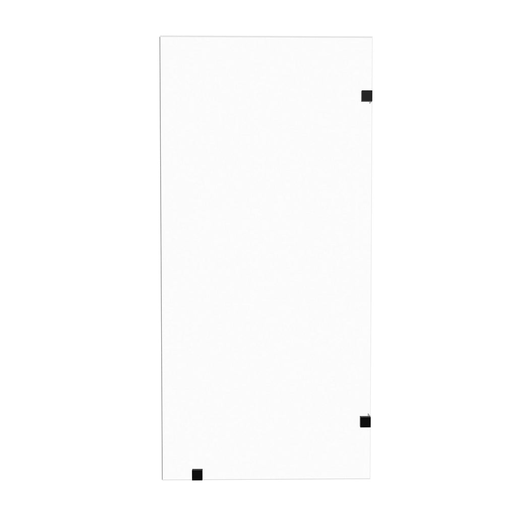 Frameless Walk-In Shower Glass Panel - Black