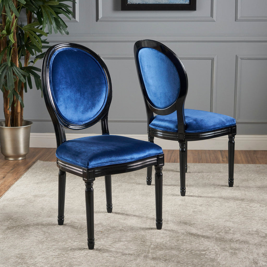 French Country Inspired Dining Chair With Iconic Round Backrest