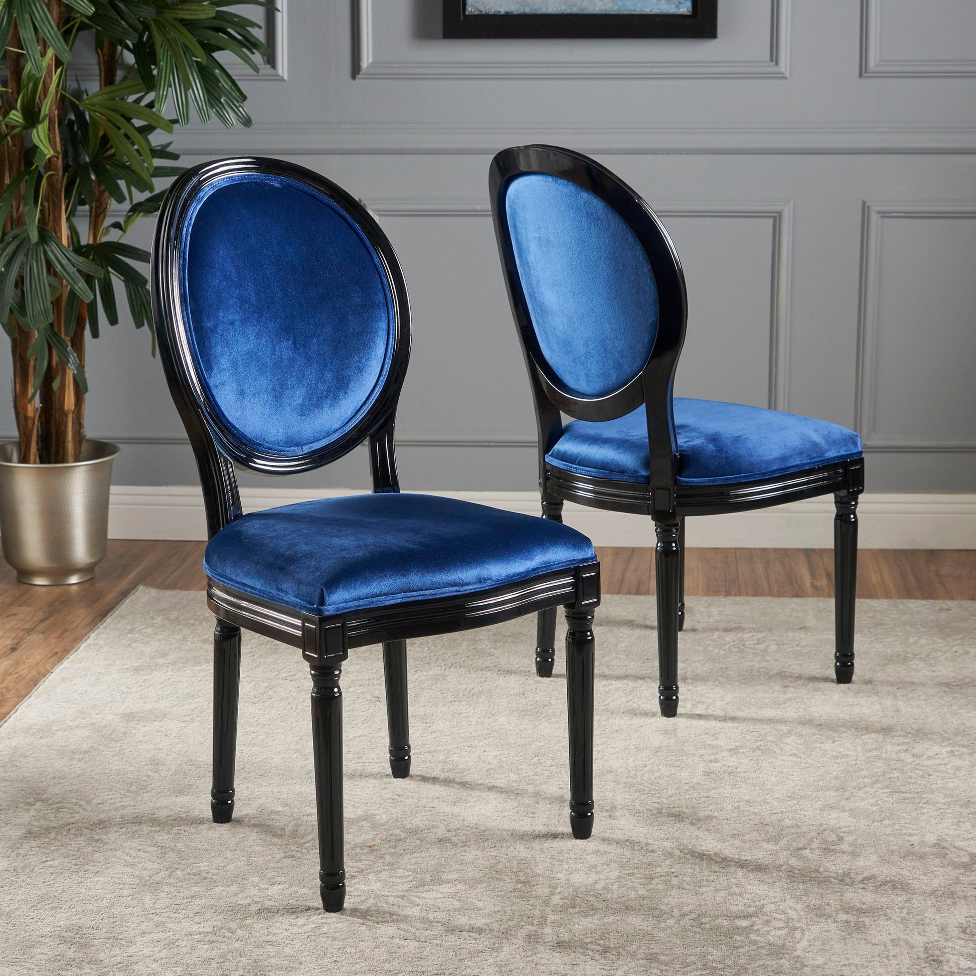 French Country Inspired Dining Chair With Iconic Round Backrest