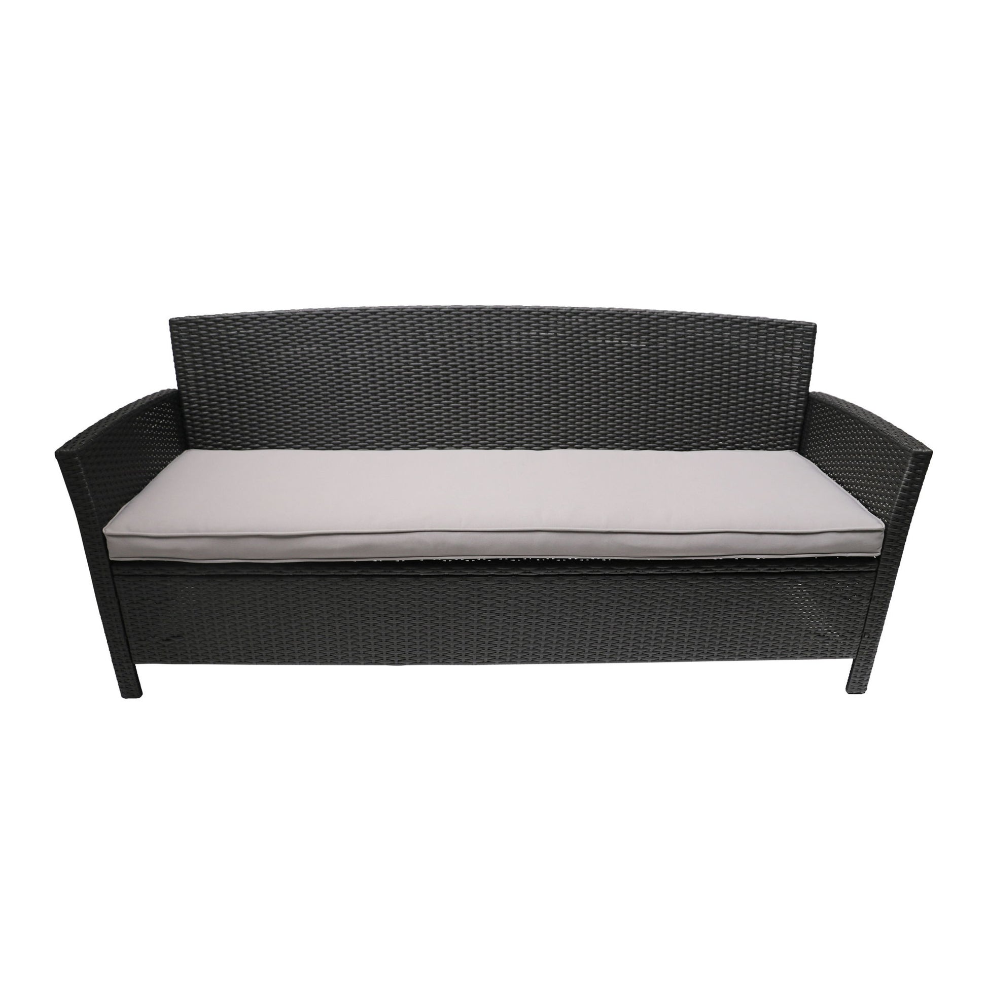 Thalassa - Outdoor 3 Seater Sofa With Water Resistant Cushion - Gray / Black