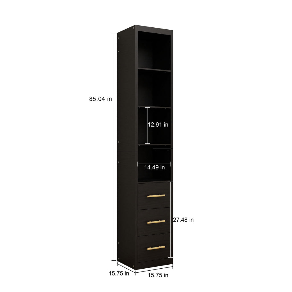 Tall Storage Cabinet With Drawers And Shelves