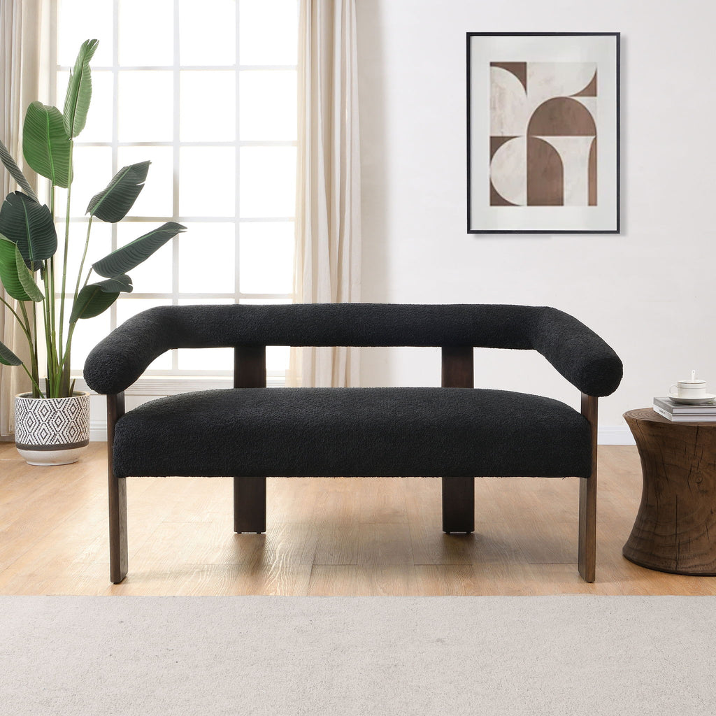 Modern Round Armrest Loveseat