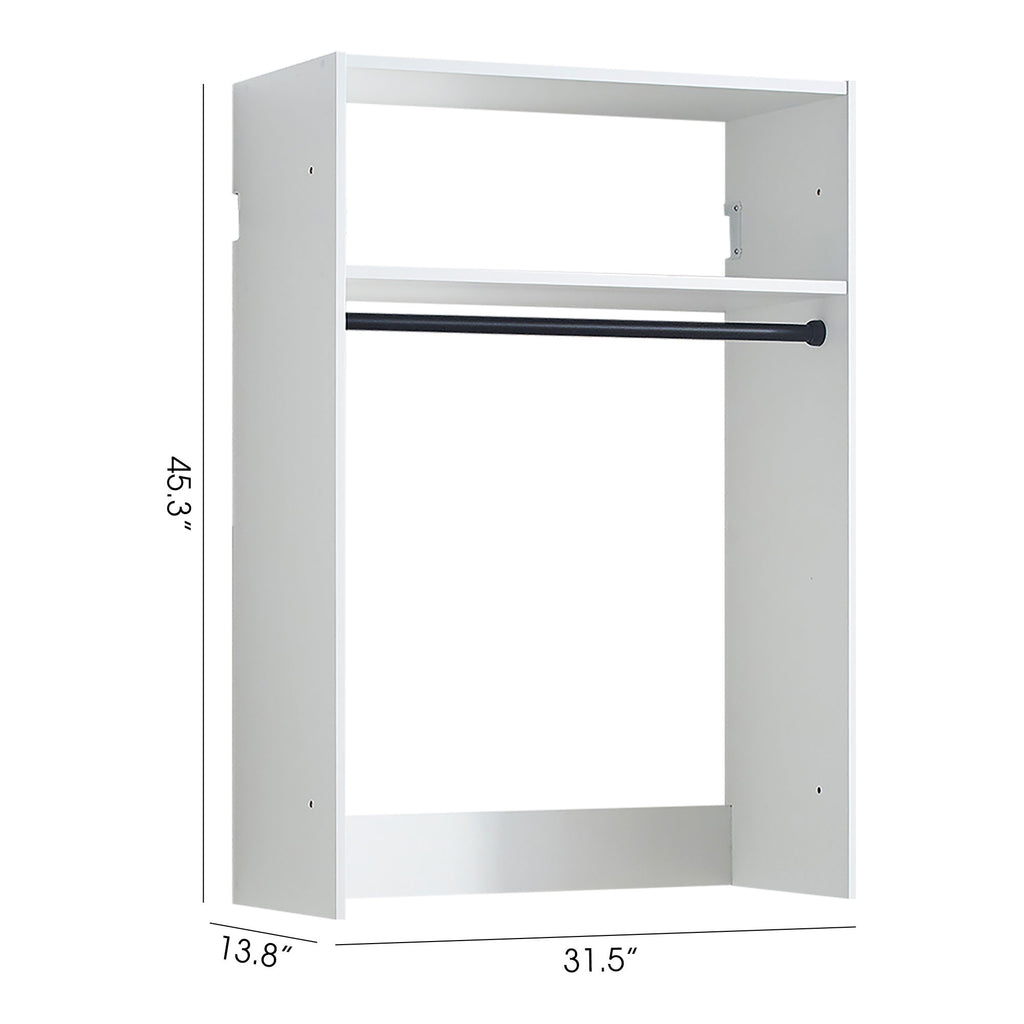 Devi - Wall Mounted Wood Closet System