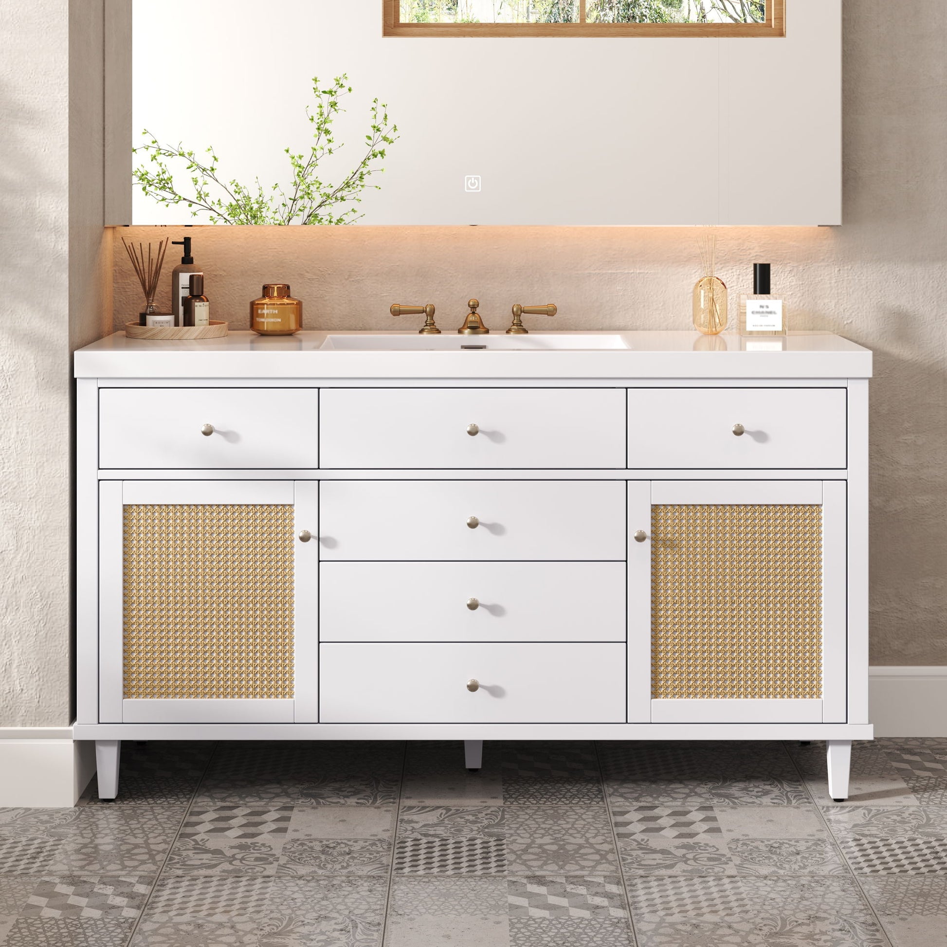Modern Bathroom Vanity With Sink, Soft Close Drawers