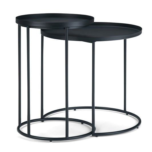 Monet - Metal 2 Pc Nesting Table - Black