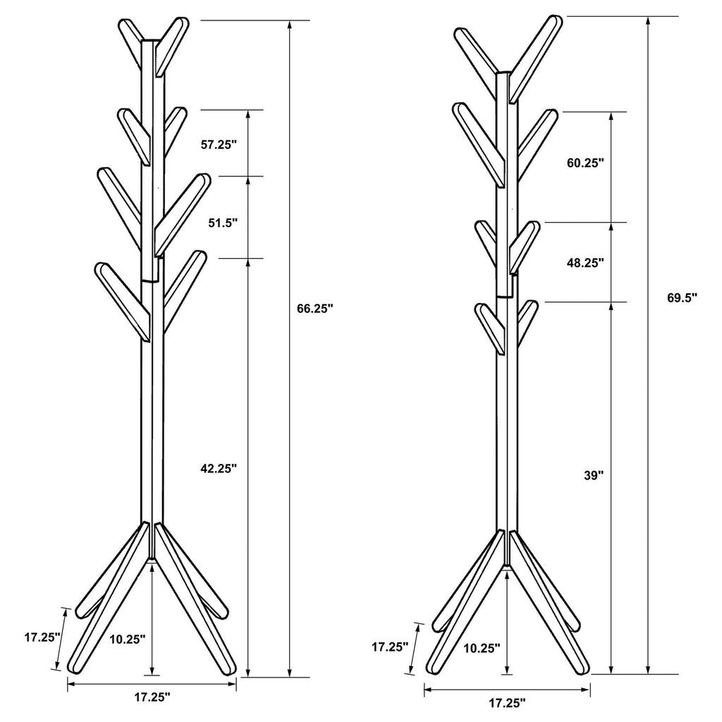 Coat Rack With 8 Hooks