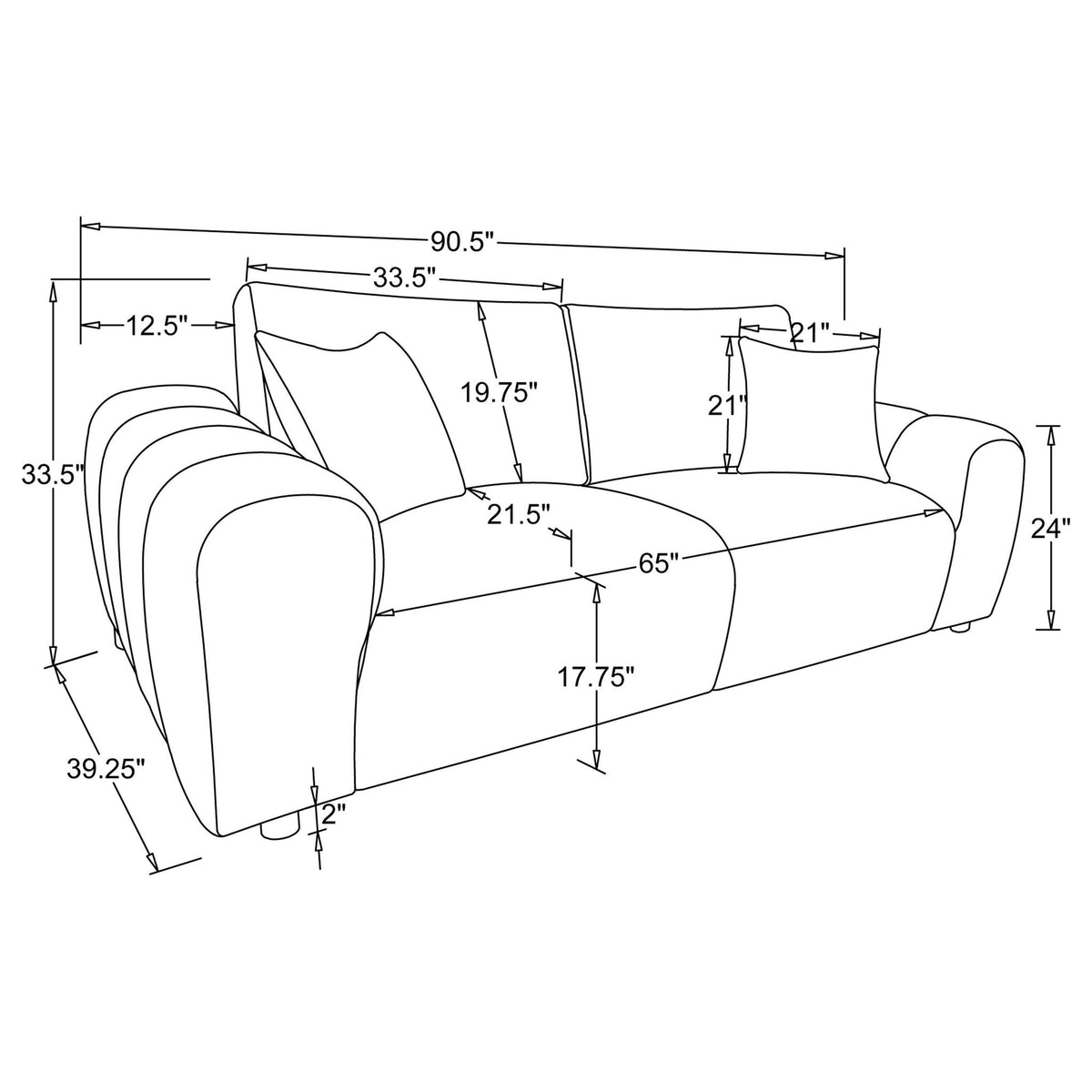 Storie - Wide Arm Sofa