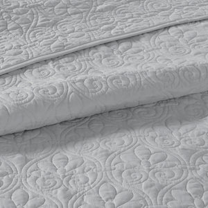 Quebec - King Reversible Bedspread Set - Gray