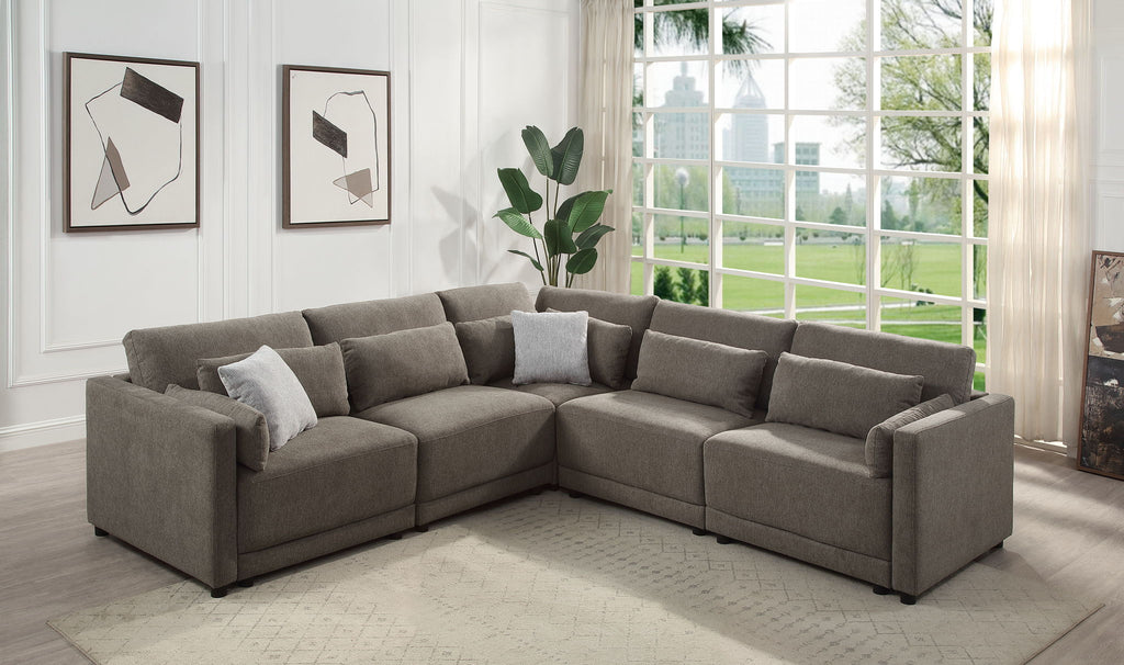 Rylie - Modular Sectional Sofa With Toss Pillows