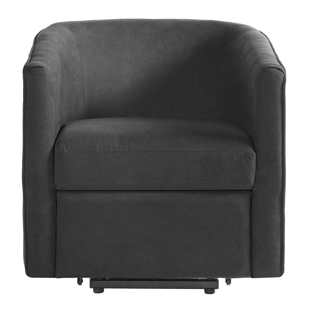 Power Lift Recliner Barrel Shape Reclining Chair With Footrest And Side Pocket