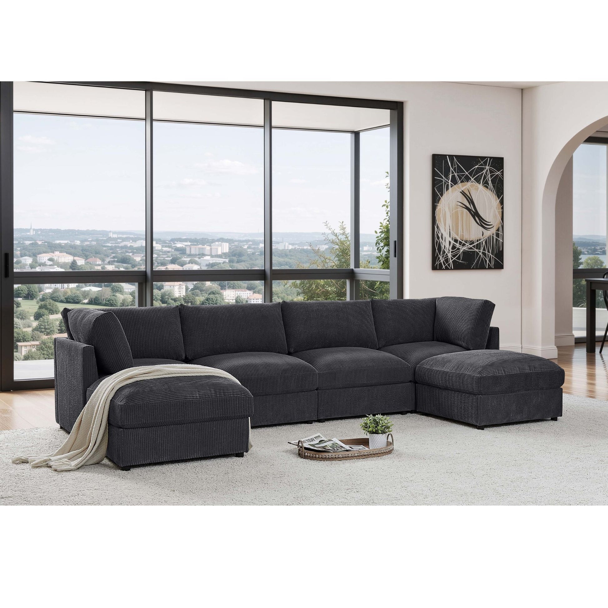 Modern Reversible Modular Sectional