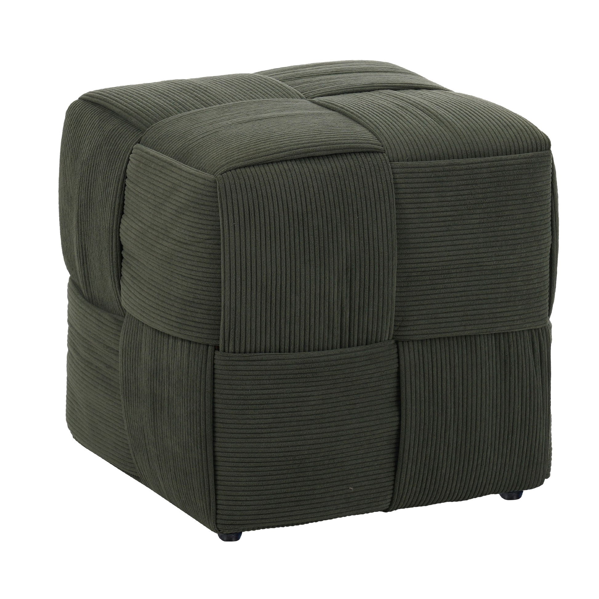 Modern Ottoman Foot Rest With Woven Design