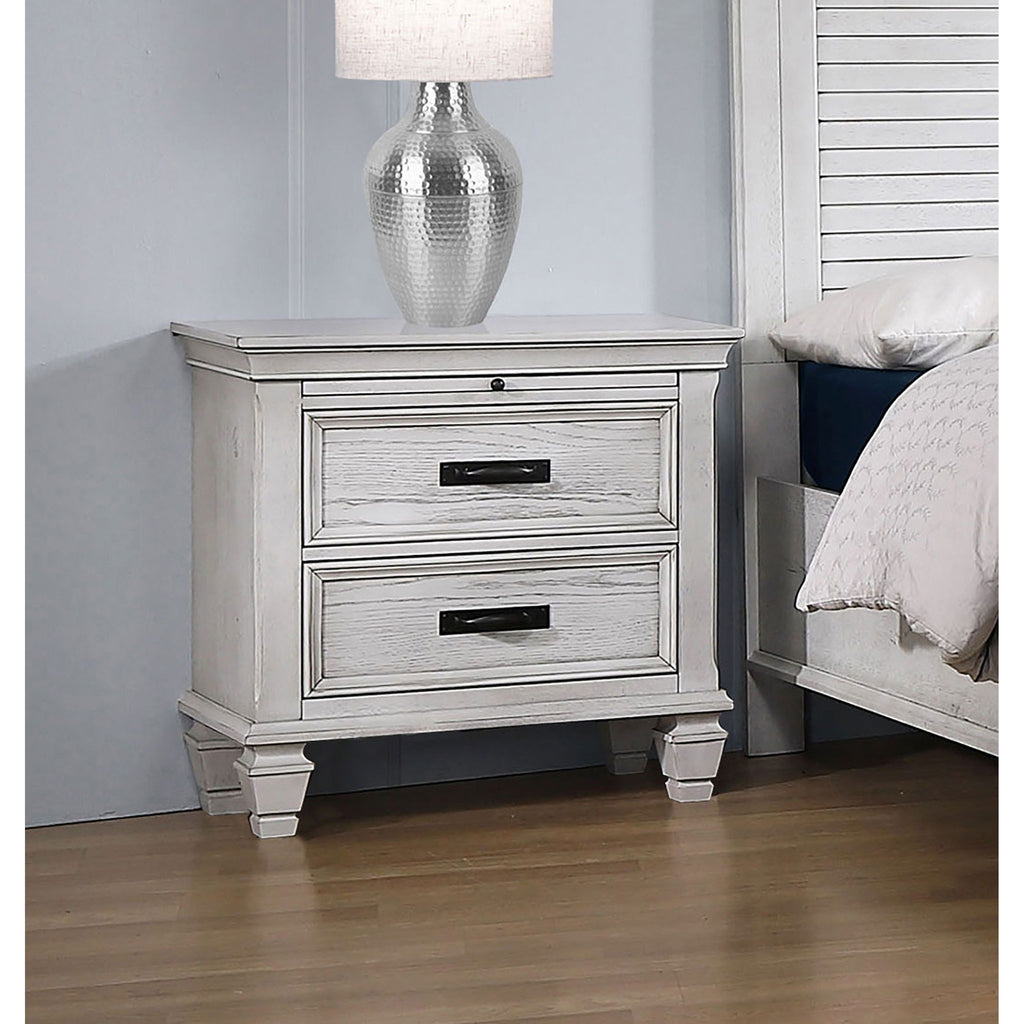 Lockeford - 2 Drawer Nightstand With Pull Out Tray - White
