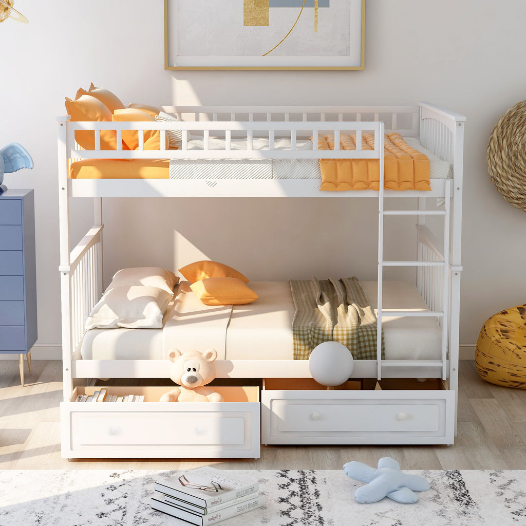 Bunk Bed With Drawers, Convertible Design