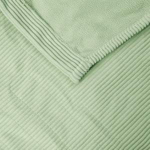 Electric Micro Fleece - King Heated Blanket - Green
