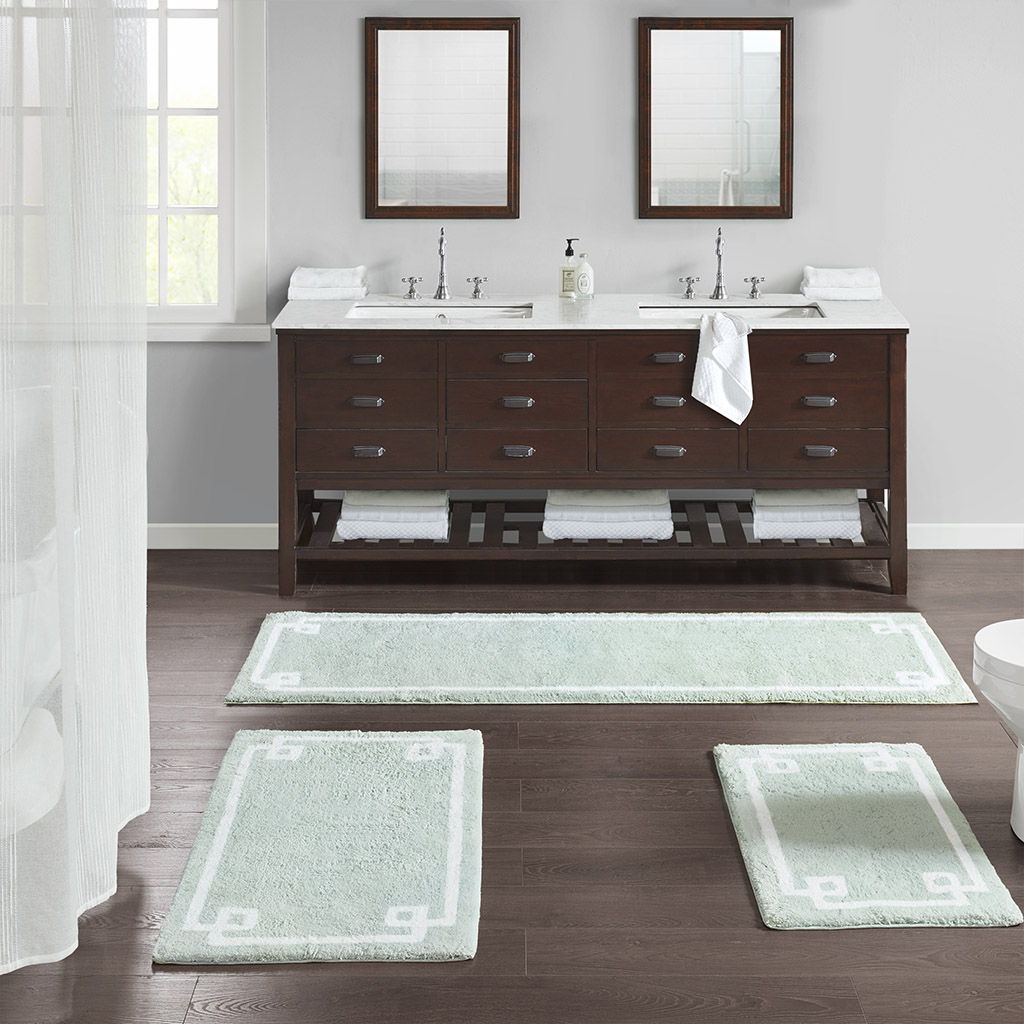 Evan - 24" x 72" Tufted Bath Rug - Seafoam