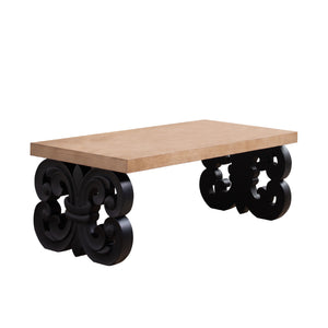 Ornate Scroll Base Coffee Table