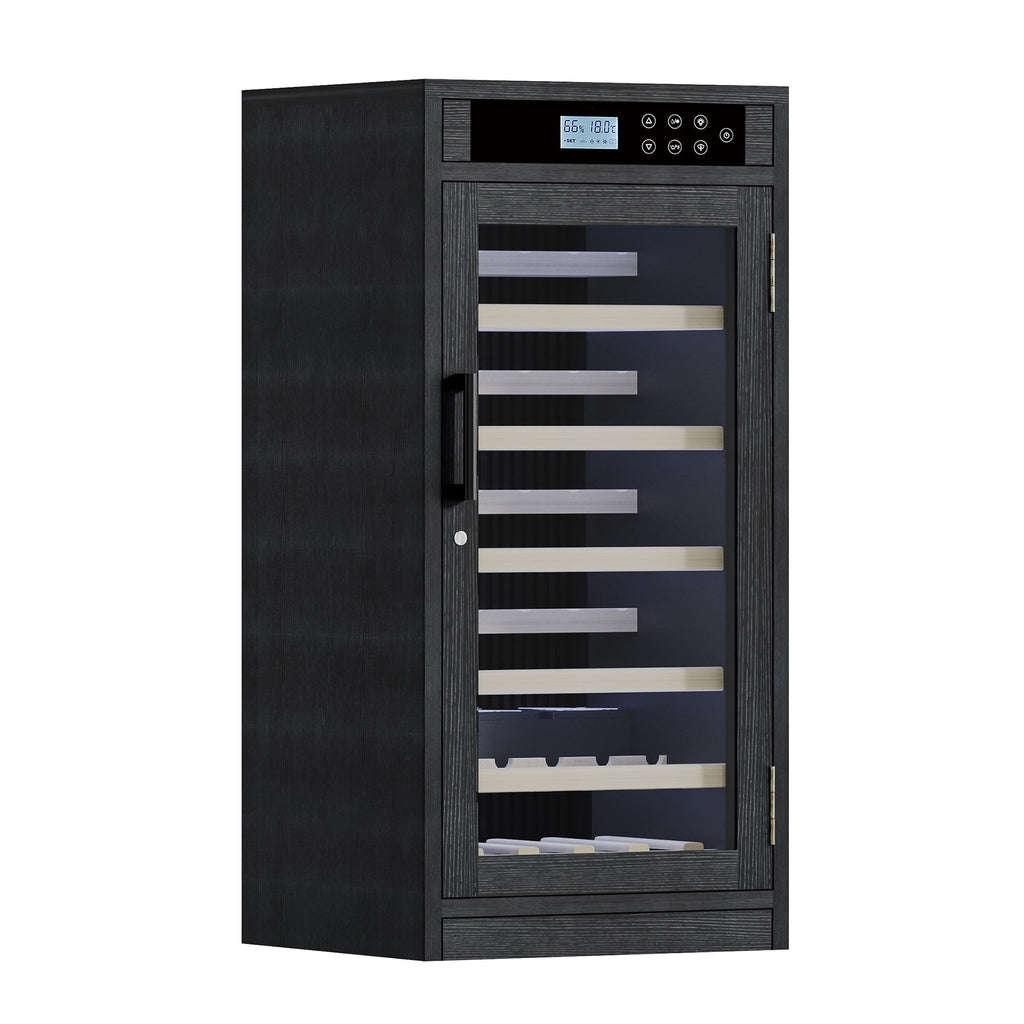 LED Touch Screen Grape Wine Cooler - Black