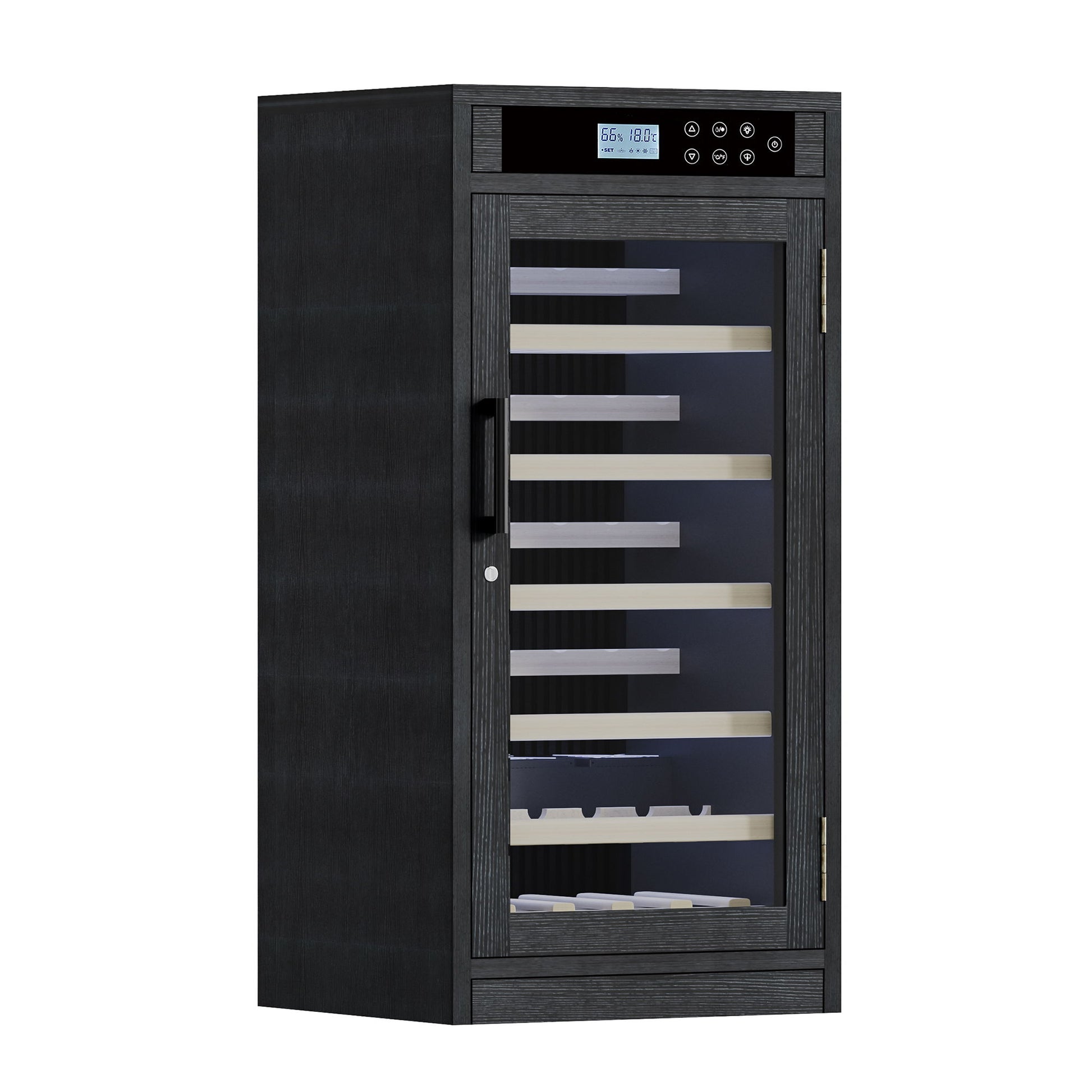 LED Touch Screen Grape Wine Cooler - Black