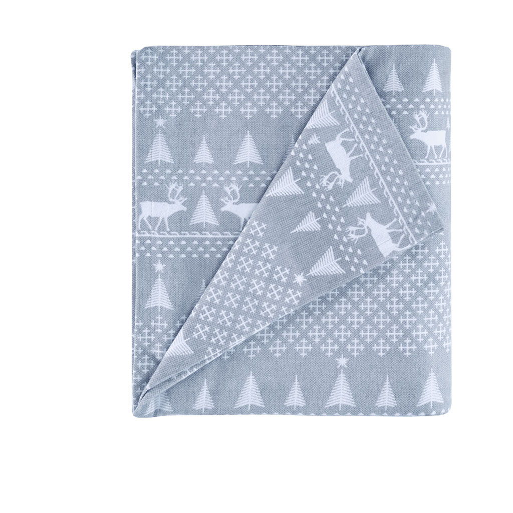 Flannel - Queen Sheet Set - Blue Winter Frost