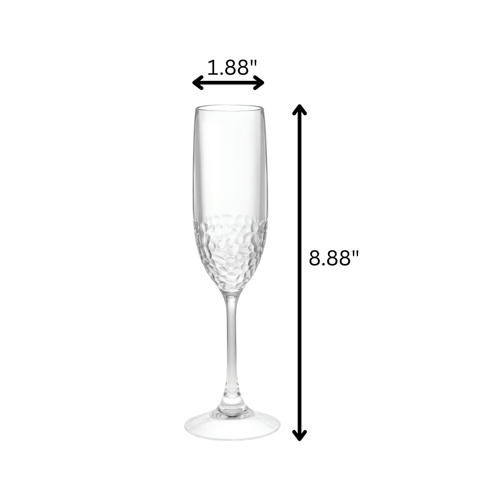 Tritan Lexington - Unbreakable Plastic Champagne Flutes, Durable Glass Alternative (Set of 4), 6Oz - Clear
