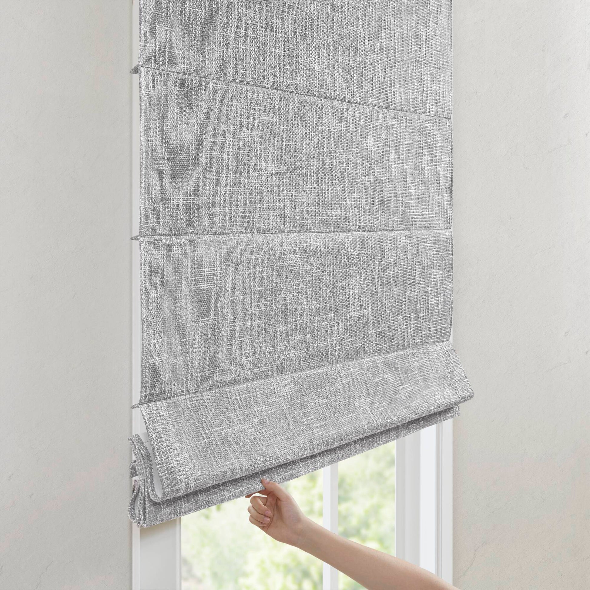 Quincy - 31x64" Total Blackout Cordless Roman Shade - Light Gray
