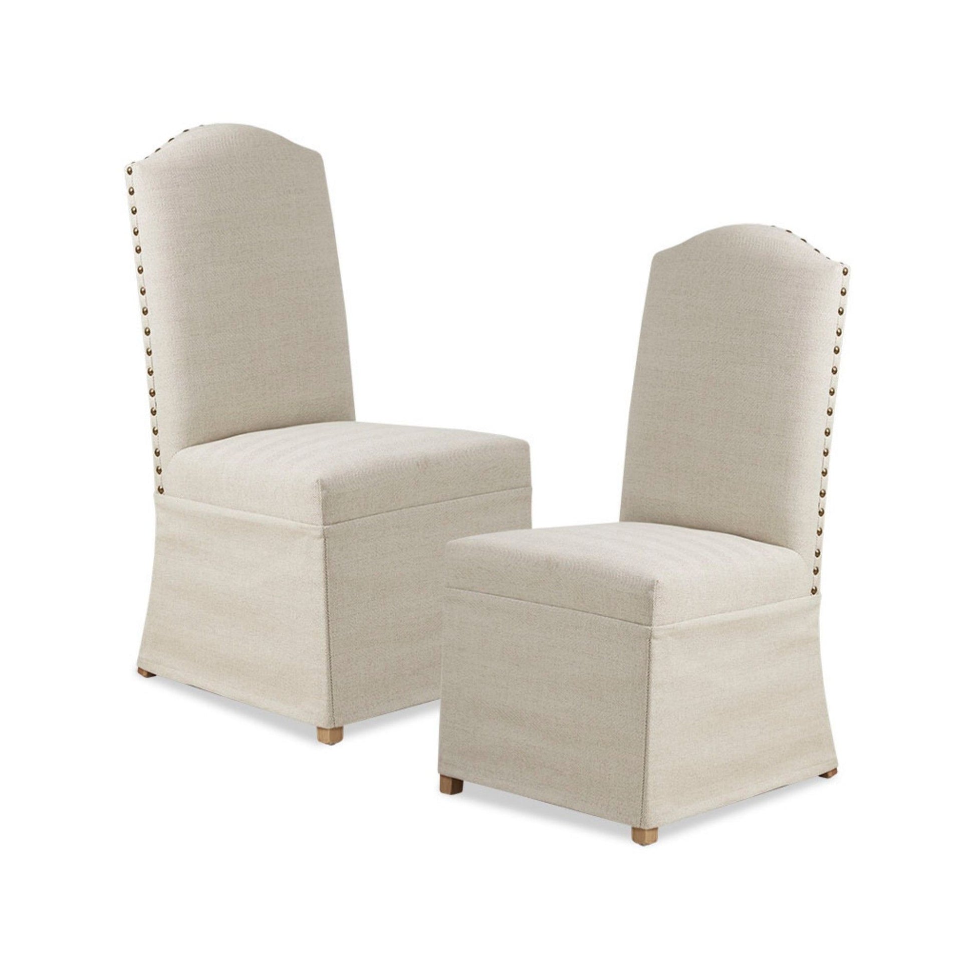 Dining Chair With Skirts (Set of 2) - Beige