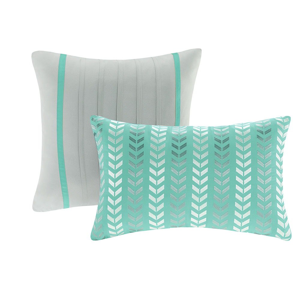 Nadia - Twin Comforter Set - Aqua