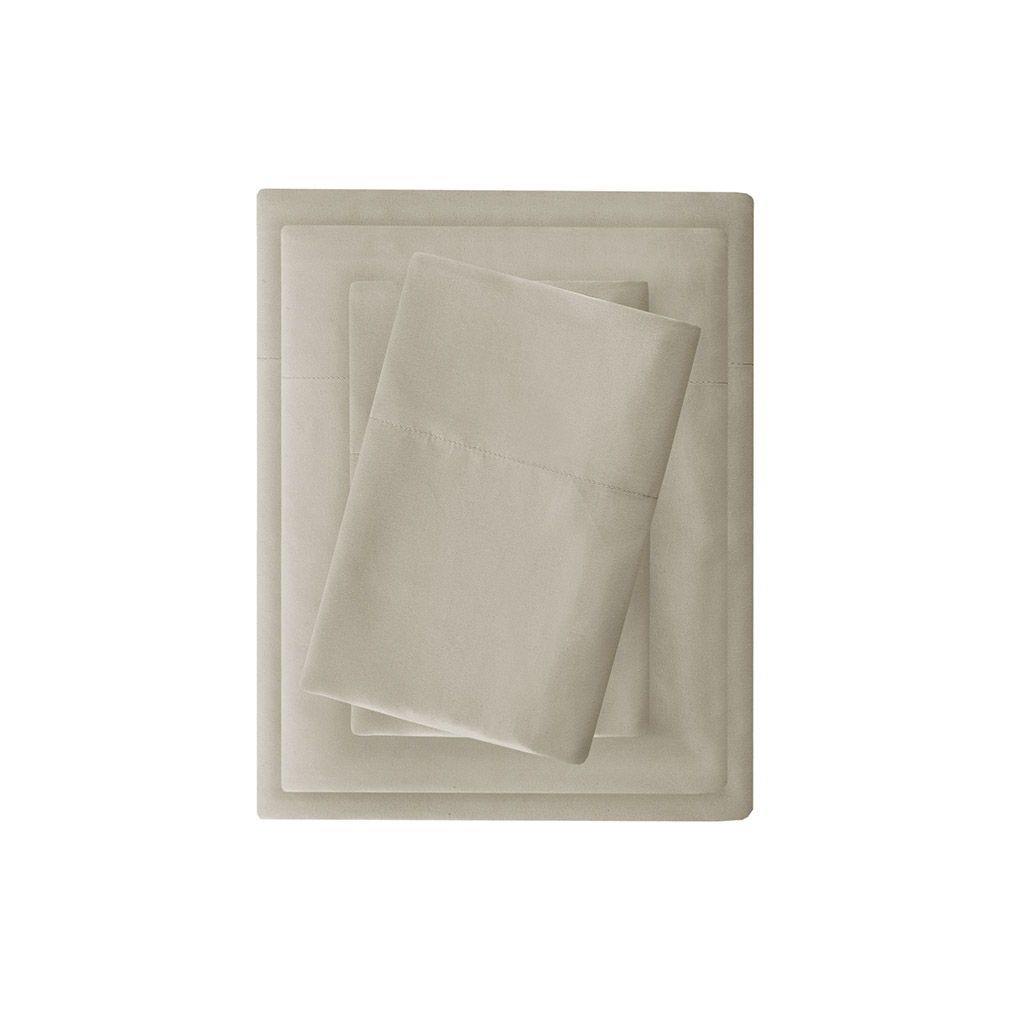 Twin All Season Moisture Wicking Lightweight Sheet Set - Khaki
