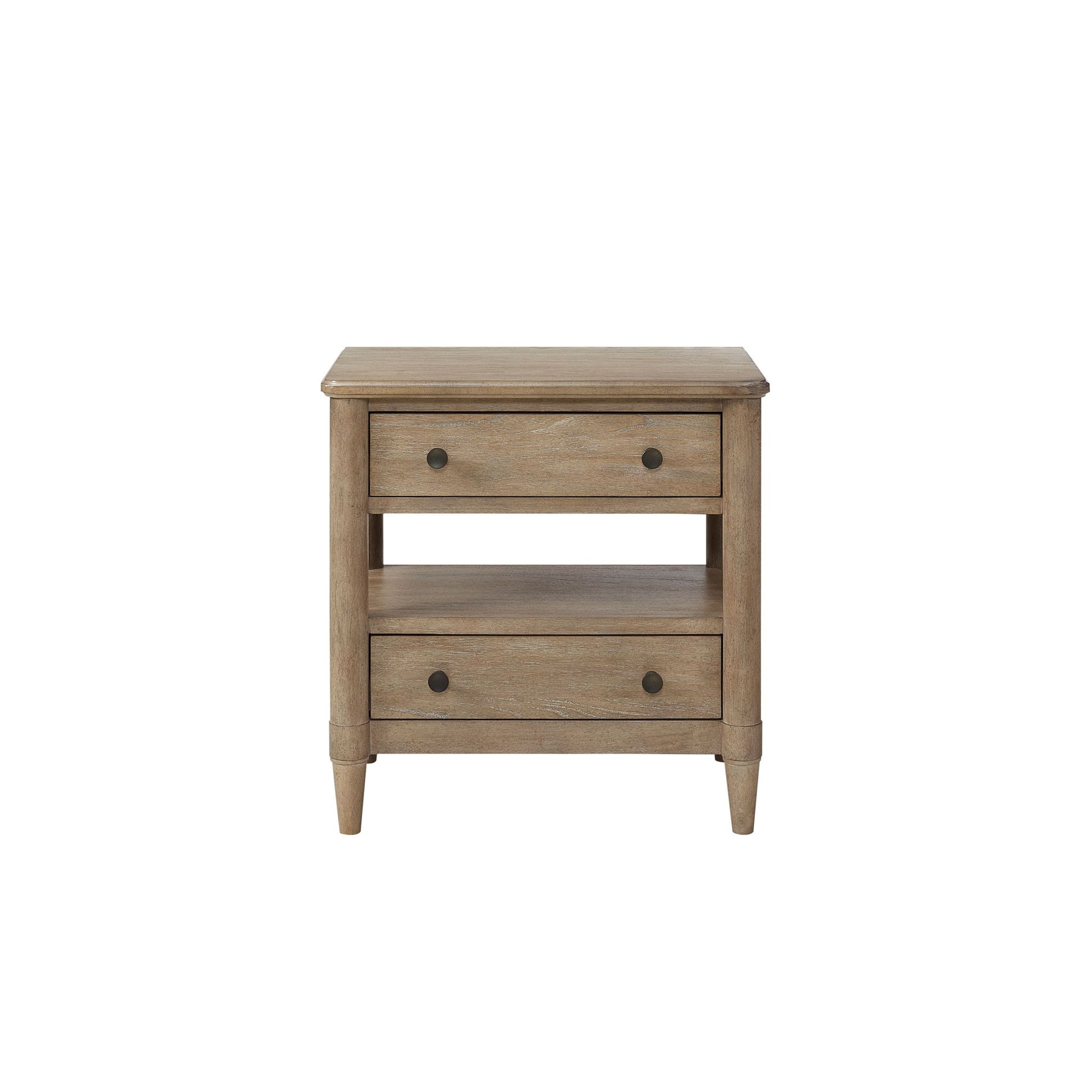 Open Nightstand With 2 Drawers