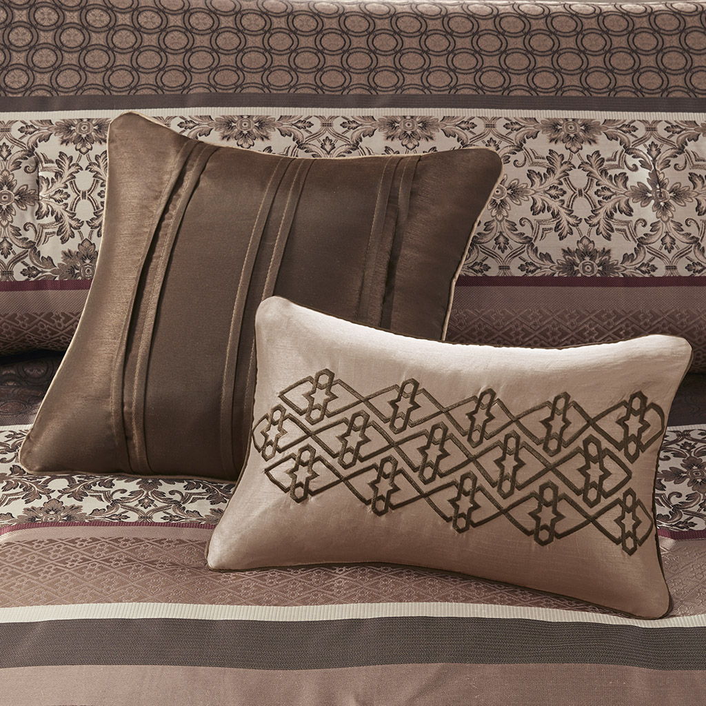 Princeton - Queen Piece Comforter (Set of 7) - Red