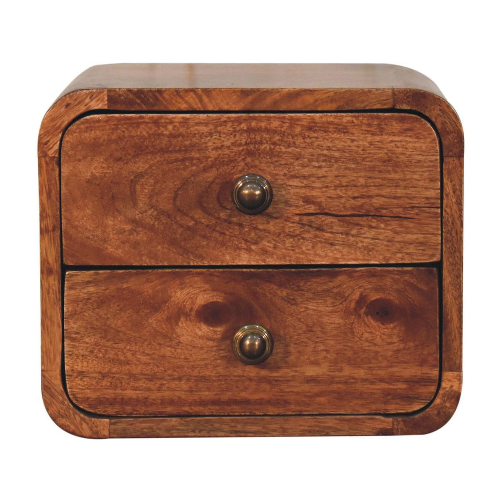 Curved Wall Mounted Bedside Nightstand