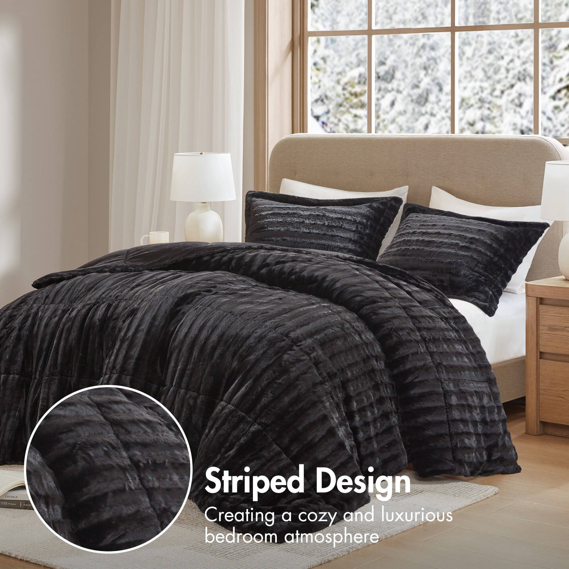 Duke - King Comforter Mini Set - Black