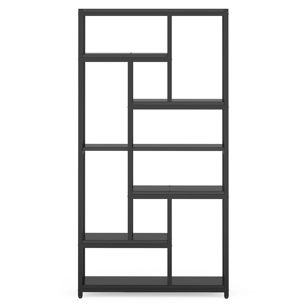 Extra Tall 7 Tier Industrial Etagere Bookcase With 10 Shelves Organizer
