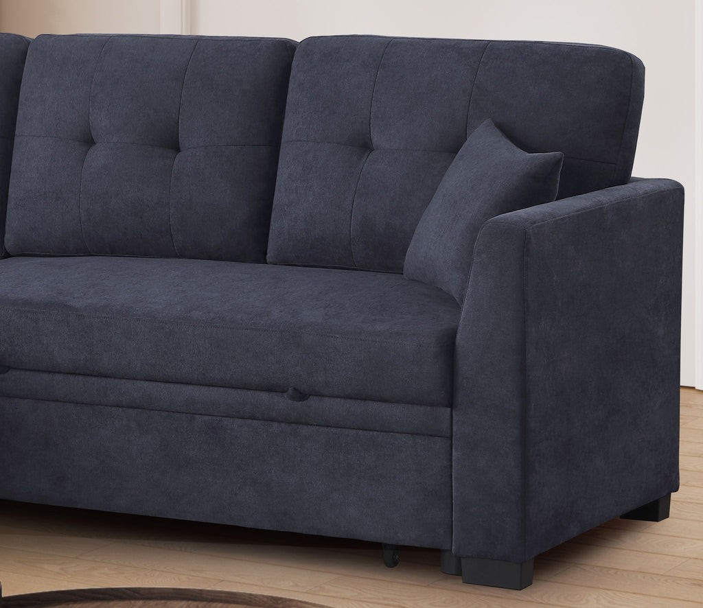 Sectional Sofa Bed - Dark Blue
