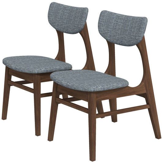 Eula - Mid-Century Modern Dining Chair (Set of 2) - Dark Gray