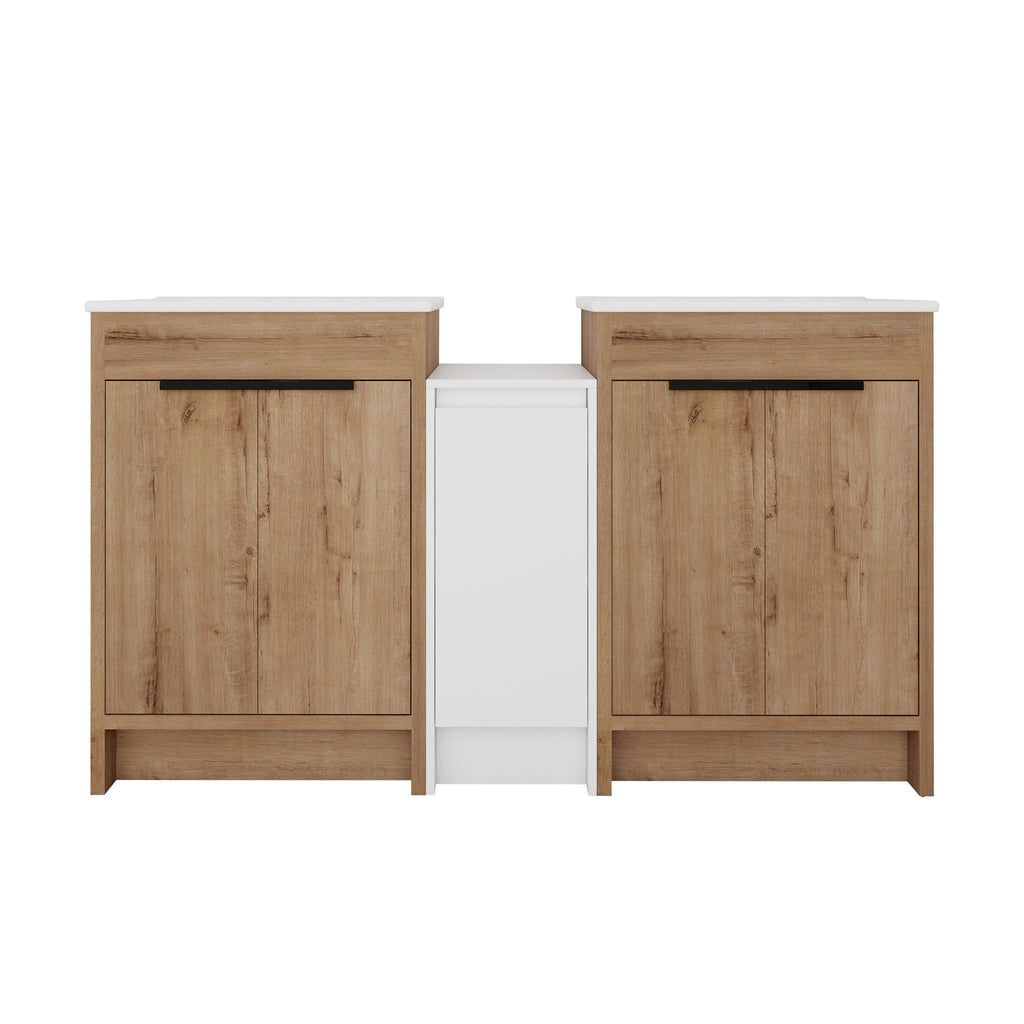 Freestanding Bathroom Vanity & Sink, Storage Cabinets, Soft Closing Doors
