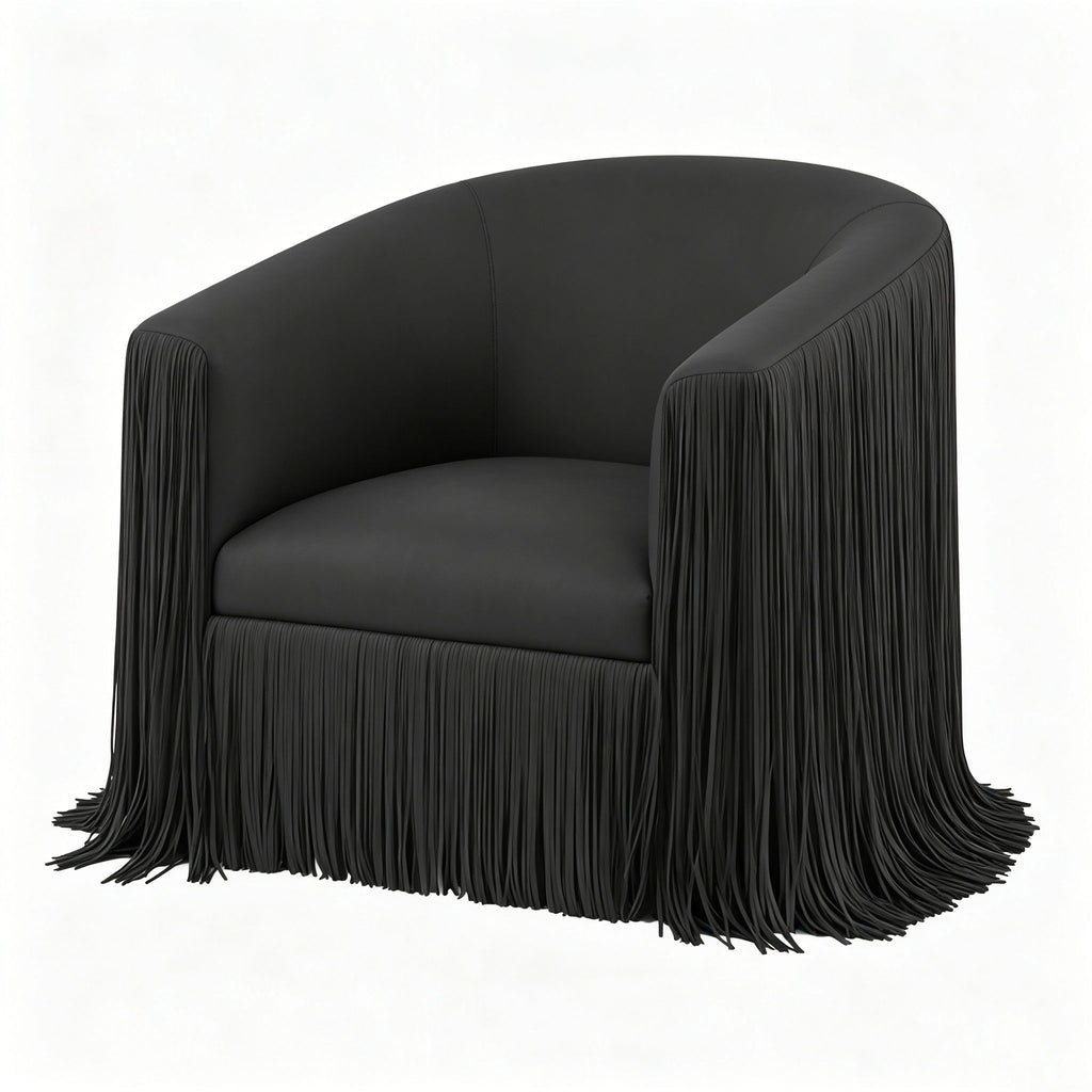 Isle - Swivel Chair With Fringe Accent