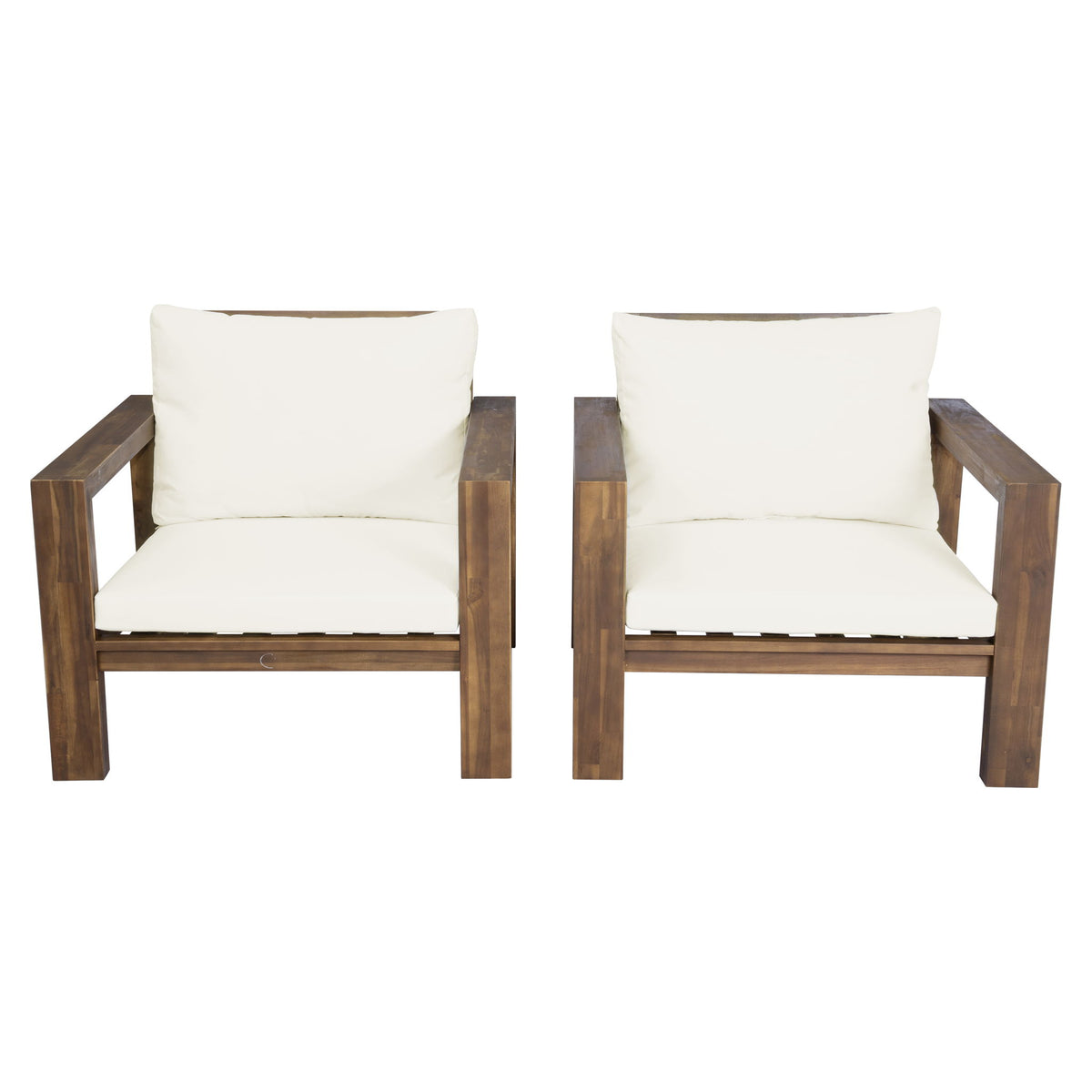 Stylish Outdoor Chair Set With Cushions For Garden (Set of 2)