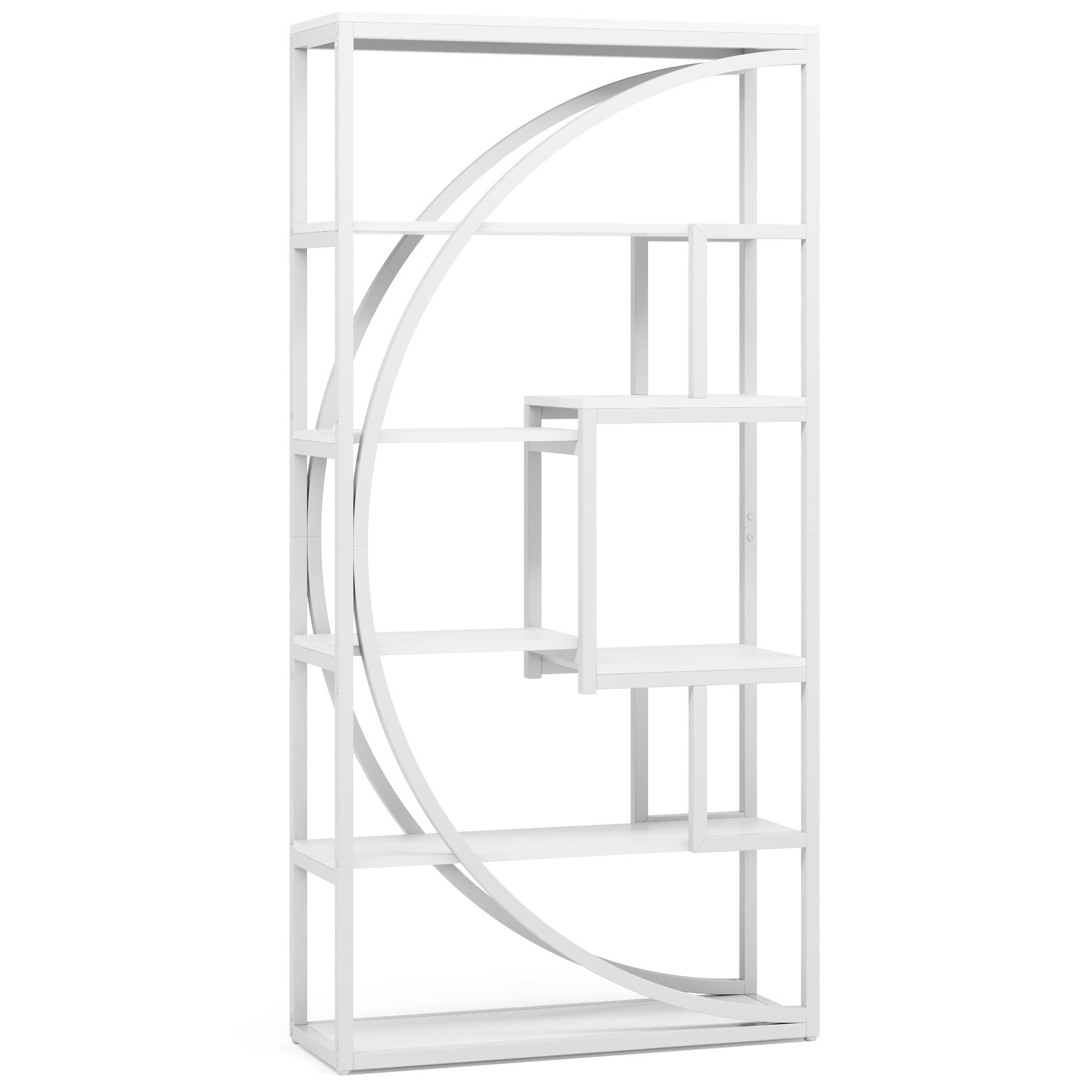 5 Tier Etagere Bookshelf With 8 Open Shelves Organizer For Living Room