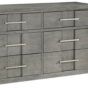 6 Drawer Dresser - Gray - Wood